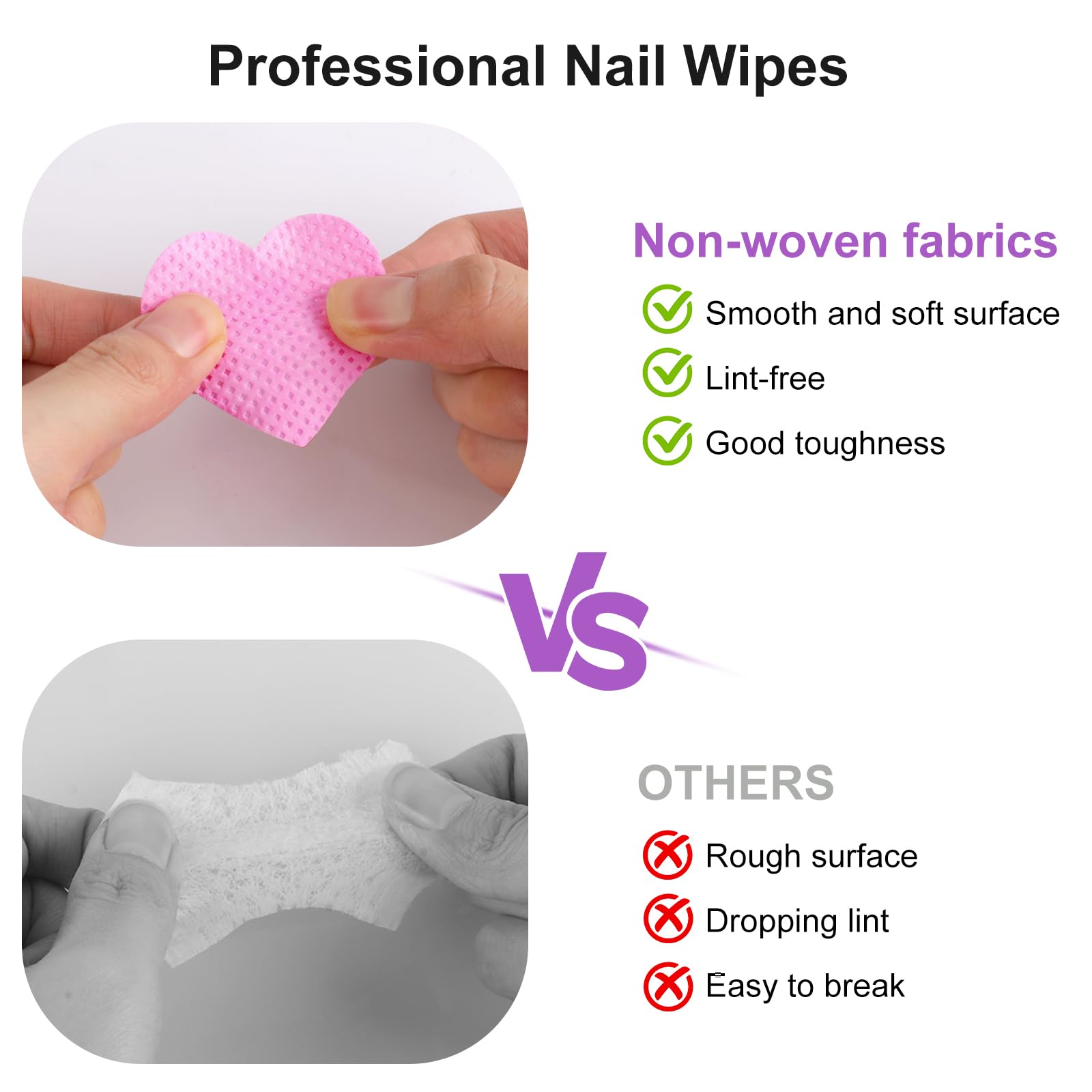 Demonstration of pressing pump bottle with nail wipe