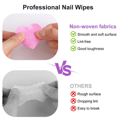 Demonstration of pressing pump bottle with nail wipe