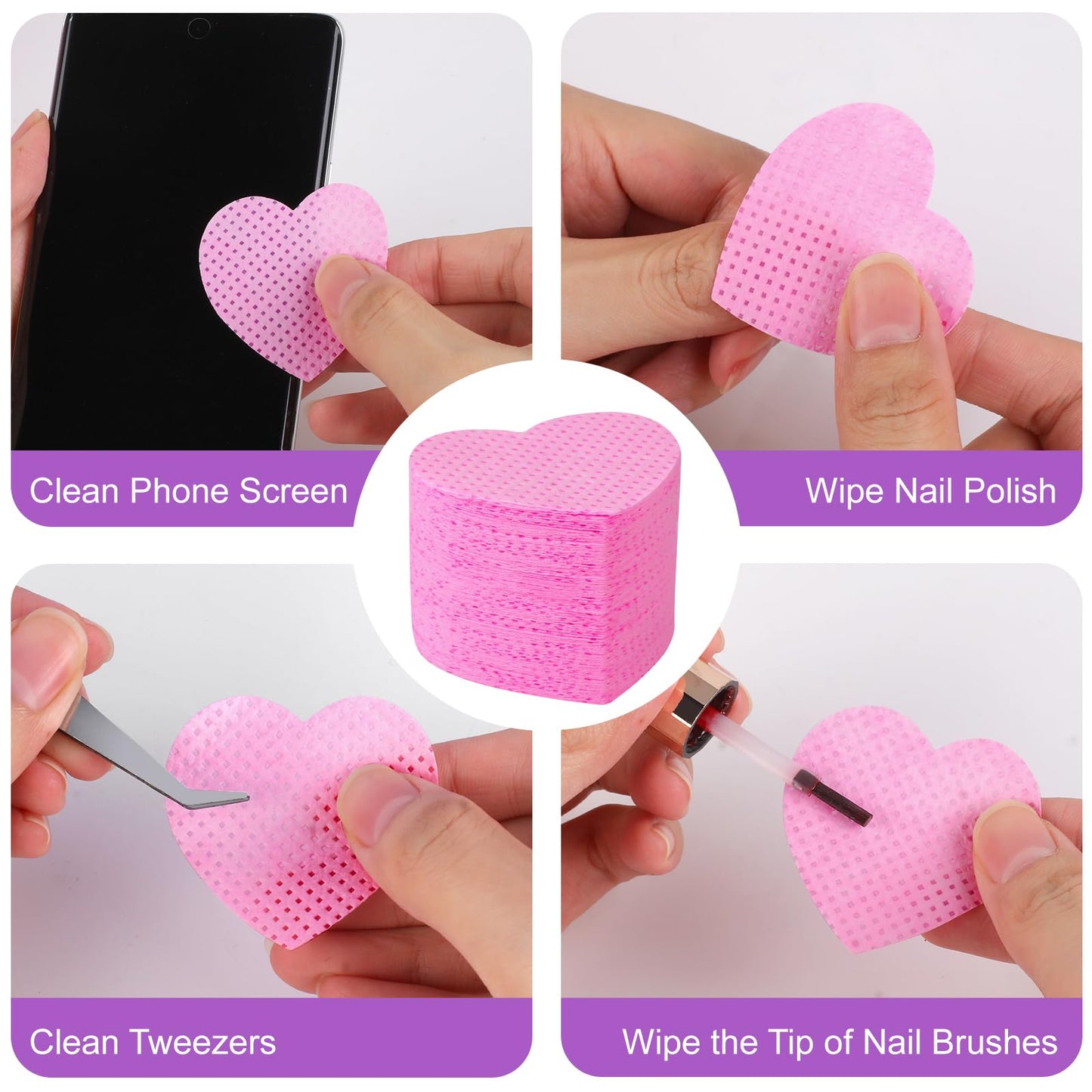 Qiqibaobao nail cleaning wipes used for eyelash extension tools