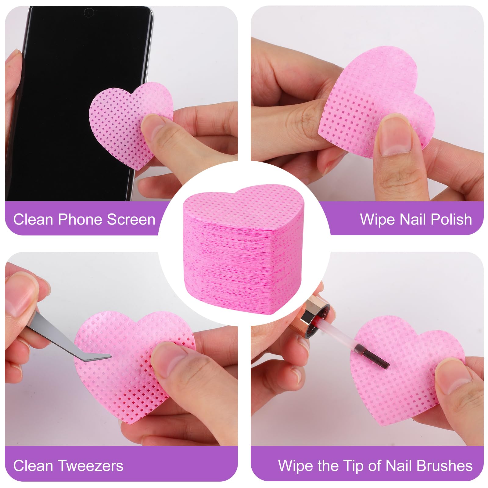 Qiqibaobao nail cleaning wipes used for eyelash extension tools