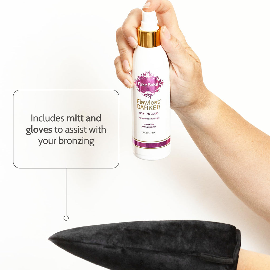 Fake Bake Flawless Darker Self Tanning Liquid professional mitt inclusion