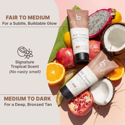Sunless tanning lotion application results