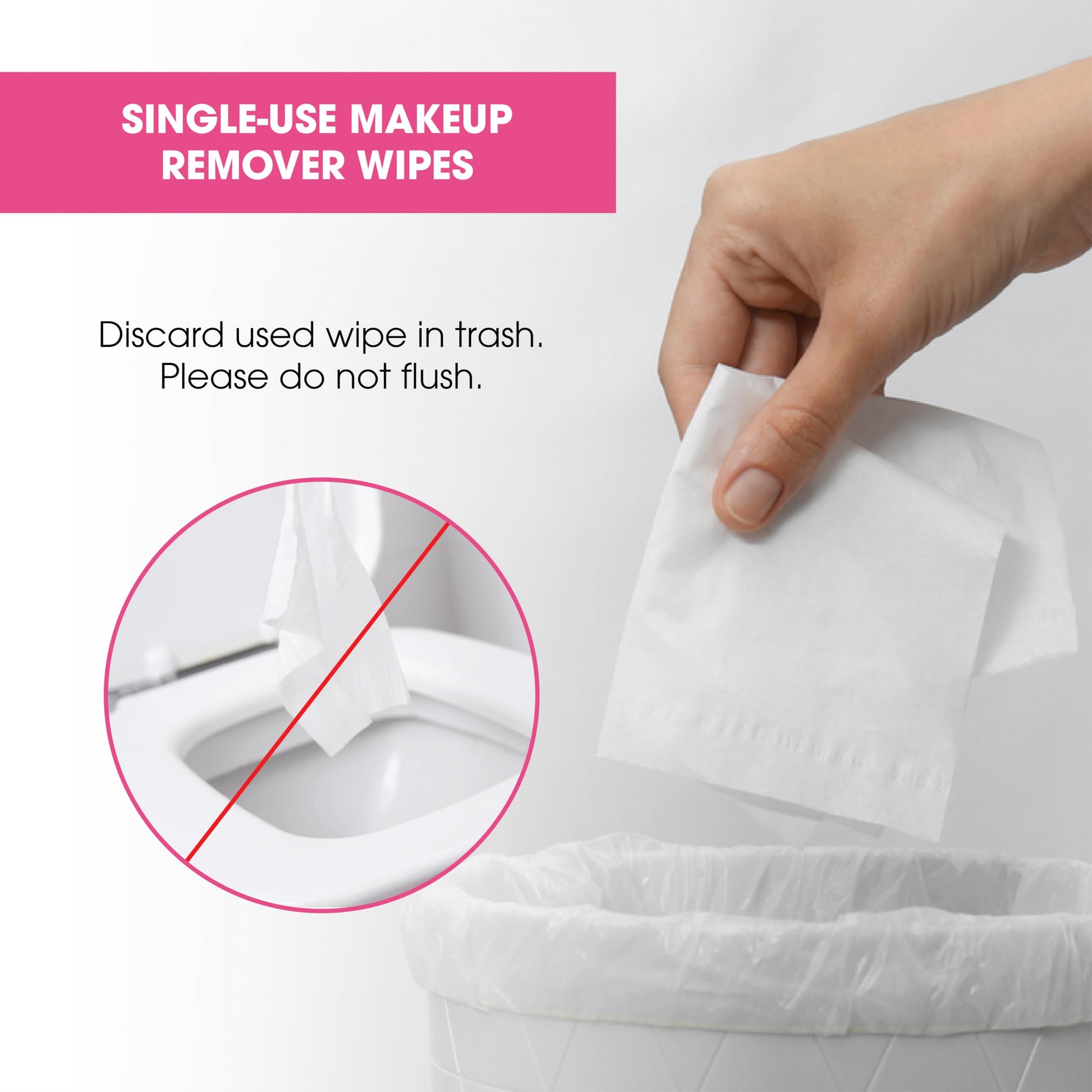 Diamond Wipes pack of 50 individually wrapped skincare wipes