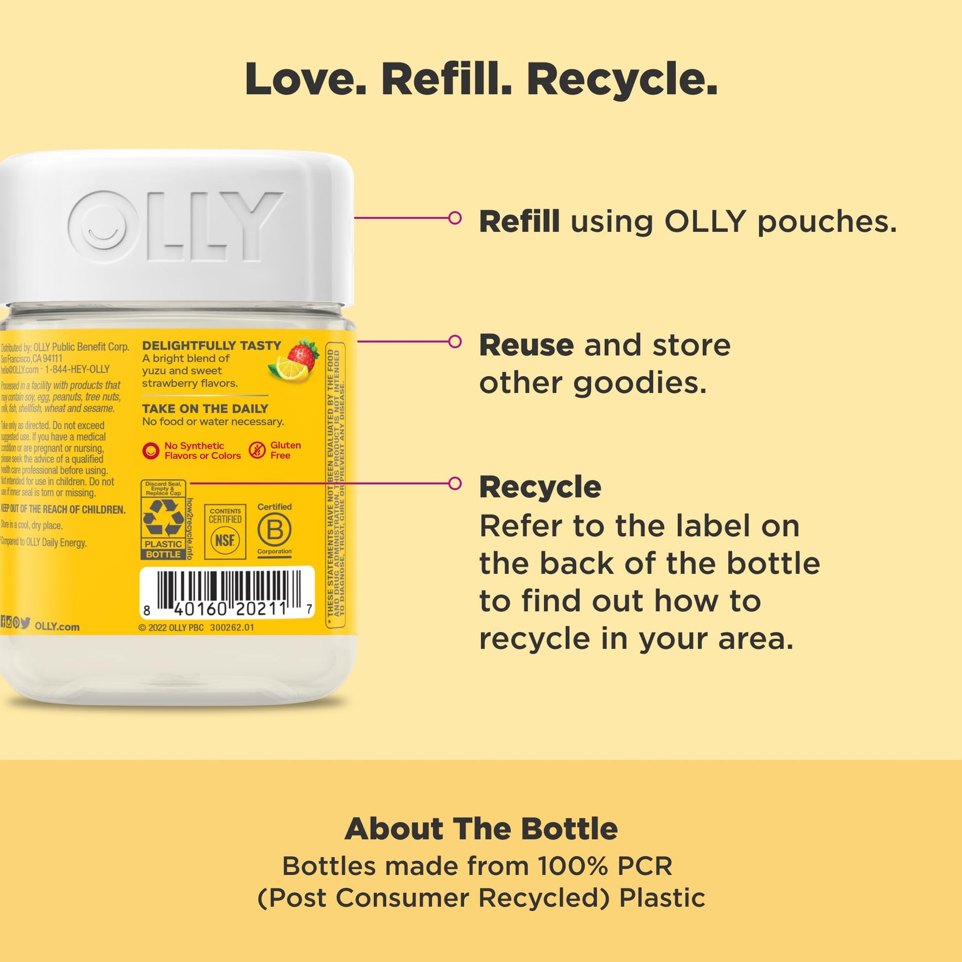 Olly Extra Strength energy supplement ingredients list