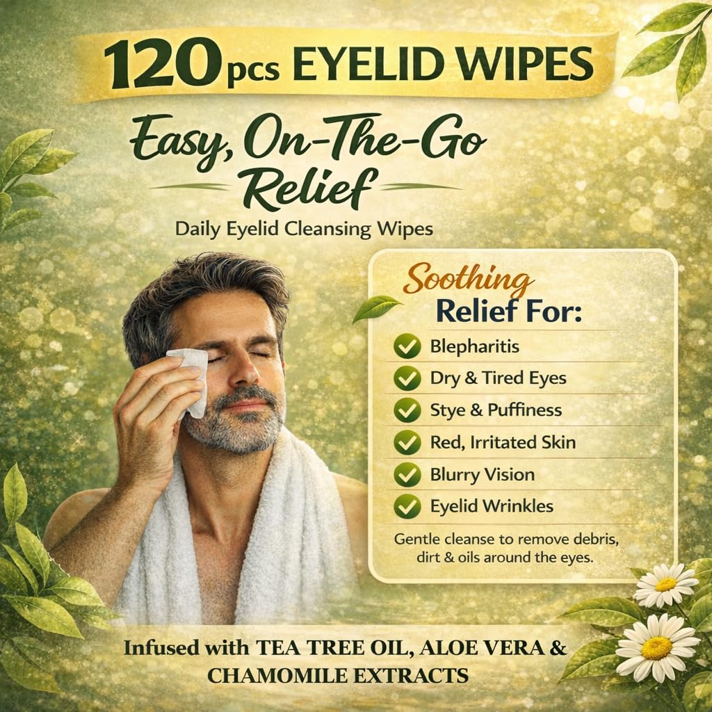 Side view of 120 count Noveha eyelid and lash wipe box