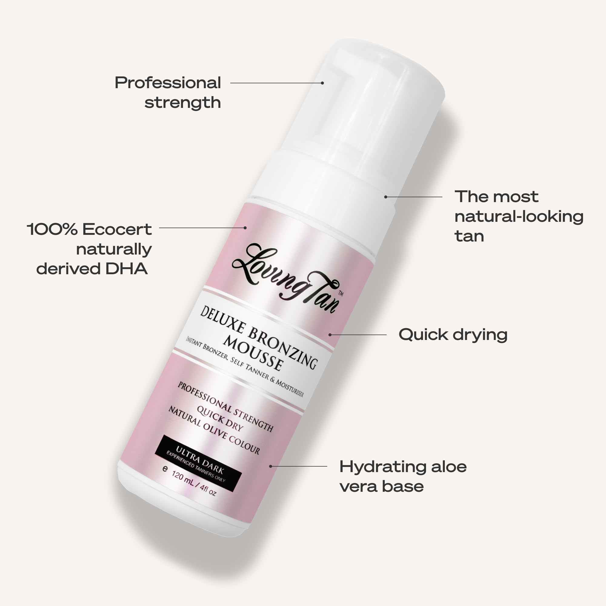 Application of Loving Tan bronzing mousse using a mitt