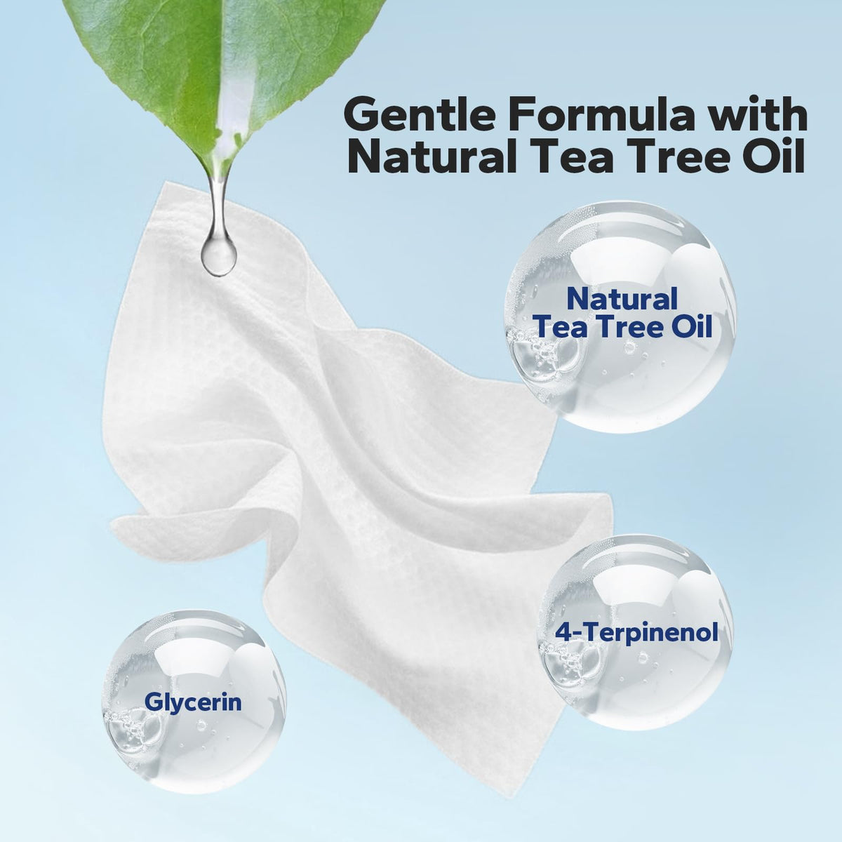Close up of Kakoka plant-based eyelid cleansing pad