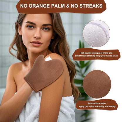 Back tanner applicator strap for hard to reach areas