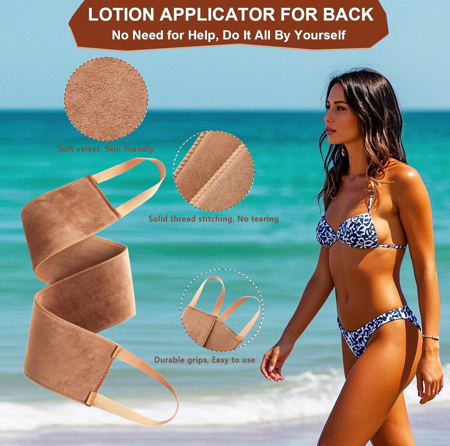 Kabuki brush for blending self tanner on face and hands