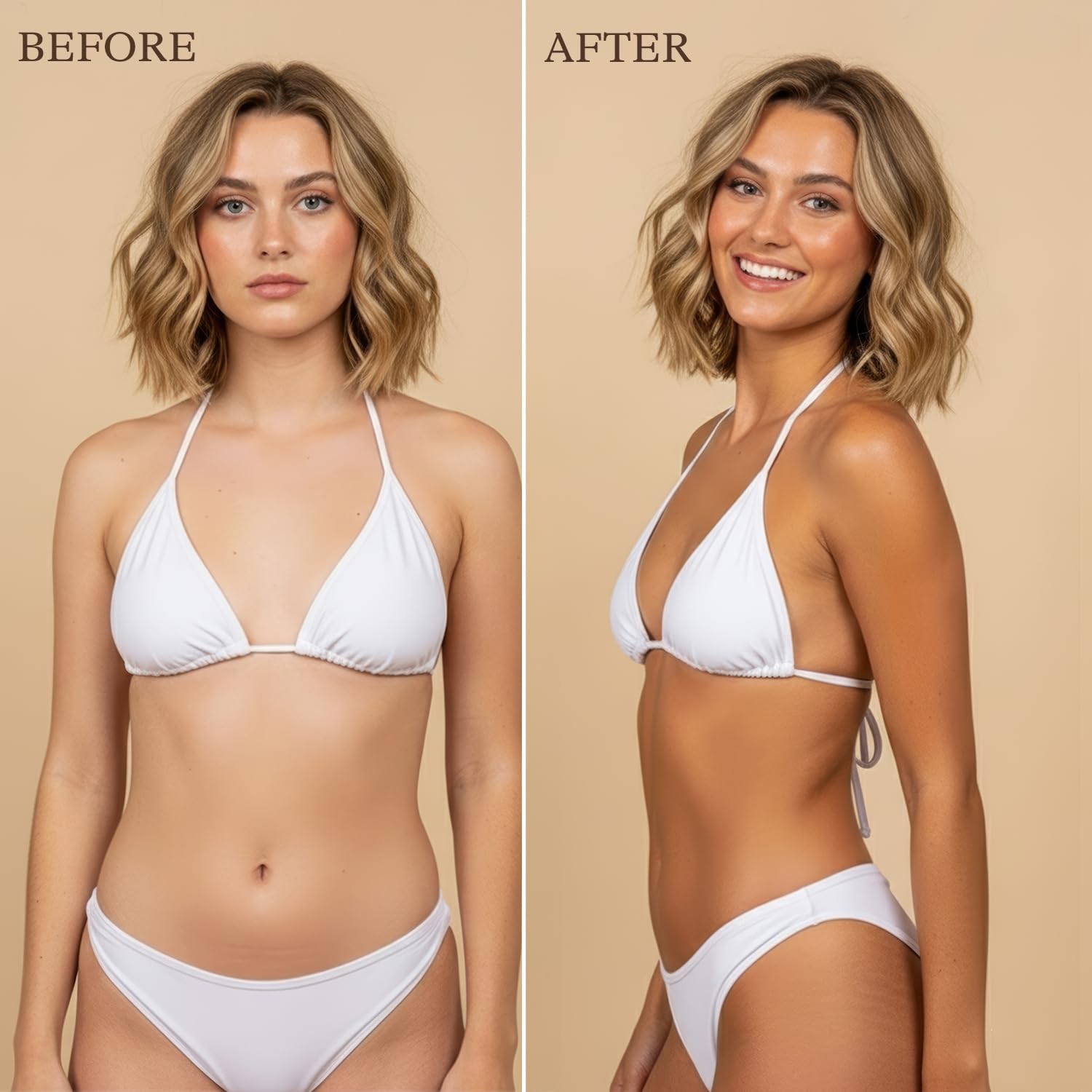 Beauty by Earth tanning lotion bottle sizes for face and body