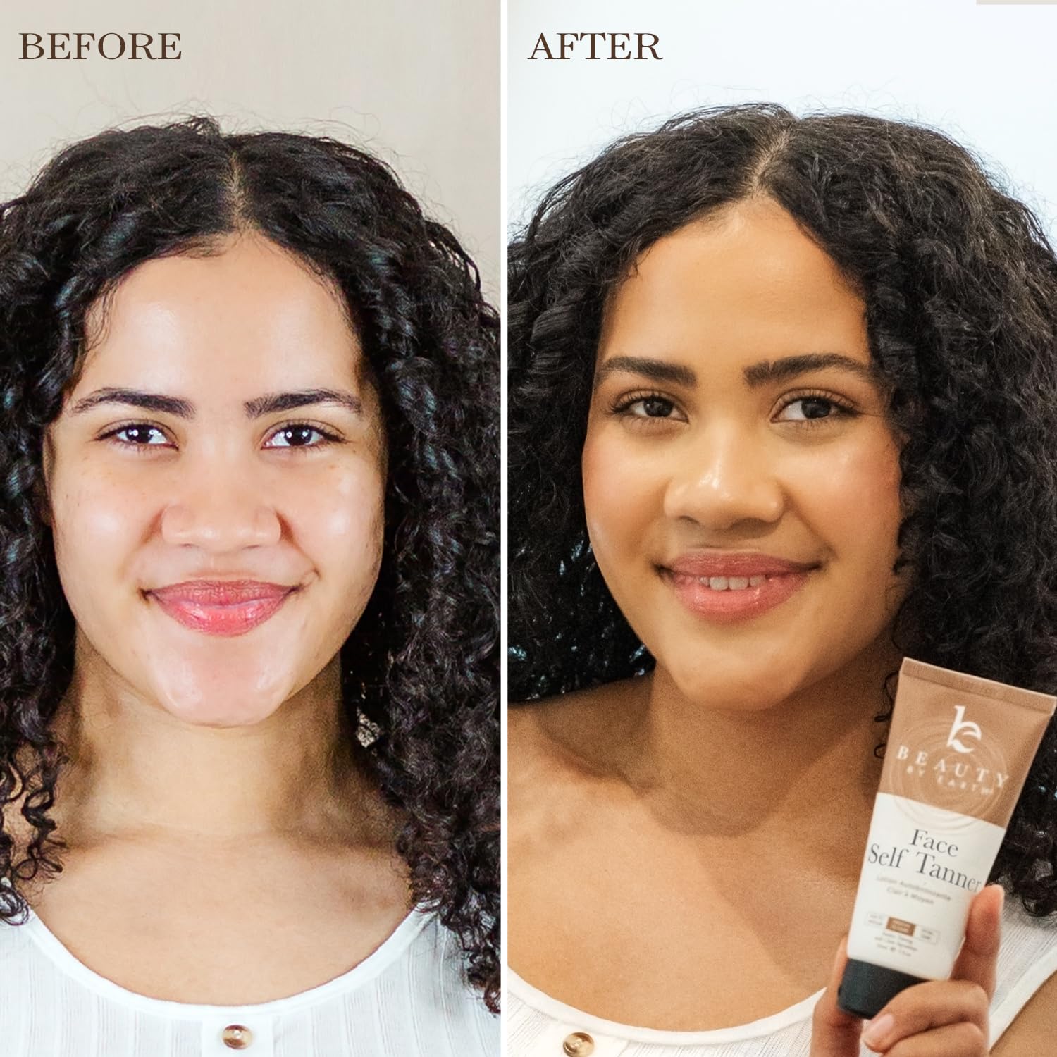 Organic ingredients label on Beauty by Earth self tanner