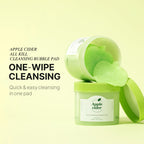 Ariul apple cider pore exfoliating dual sided pad showing the embossed texture