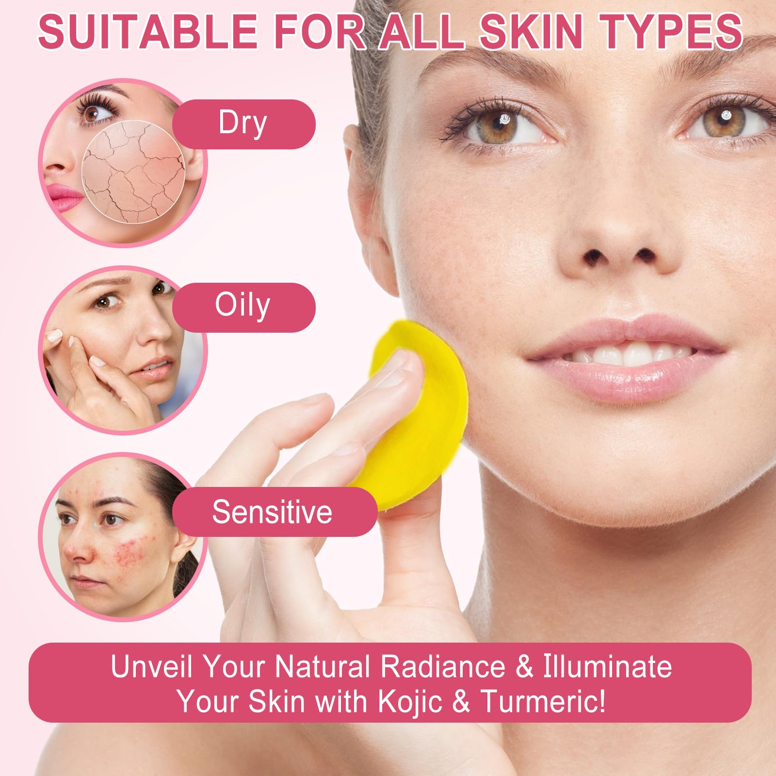 Natural skincare ingredients including turmeric and lemon extract for hyperpigmentation