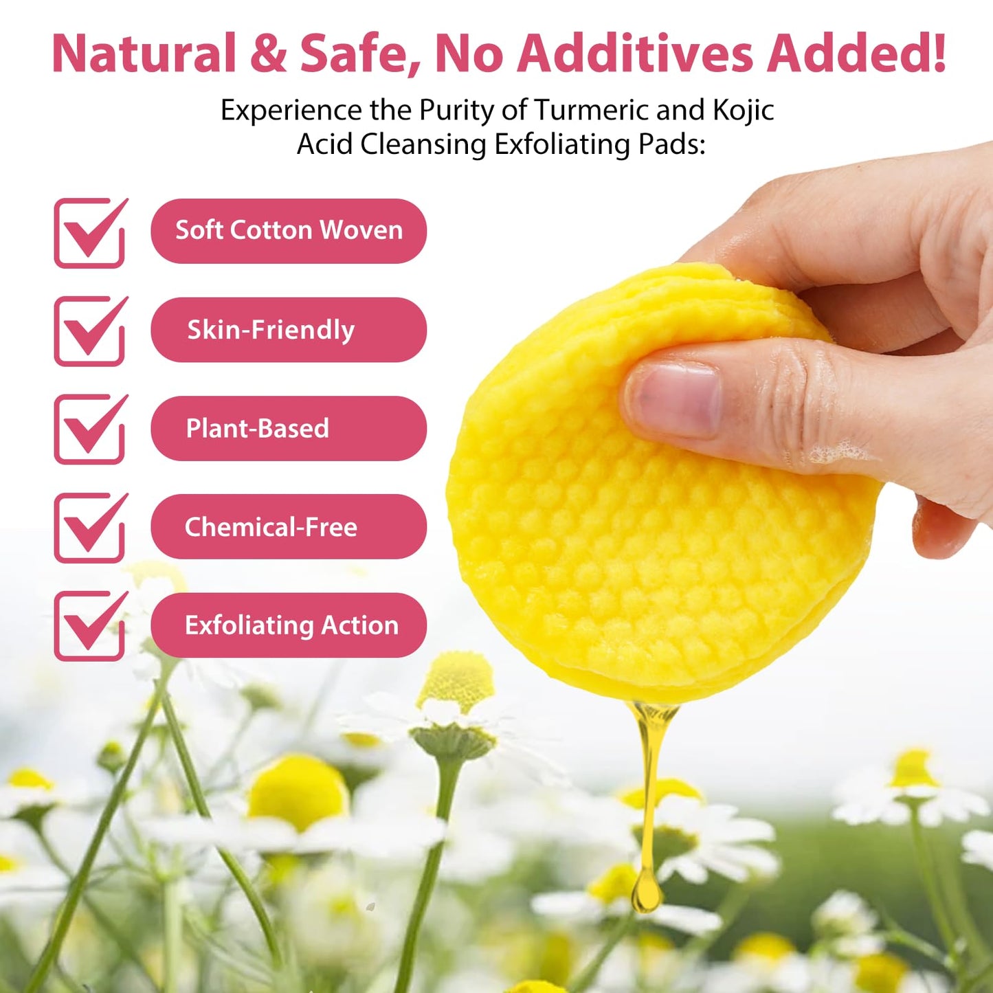 Aliver brand foaming facial wipes layout showing gentle skincare application