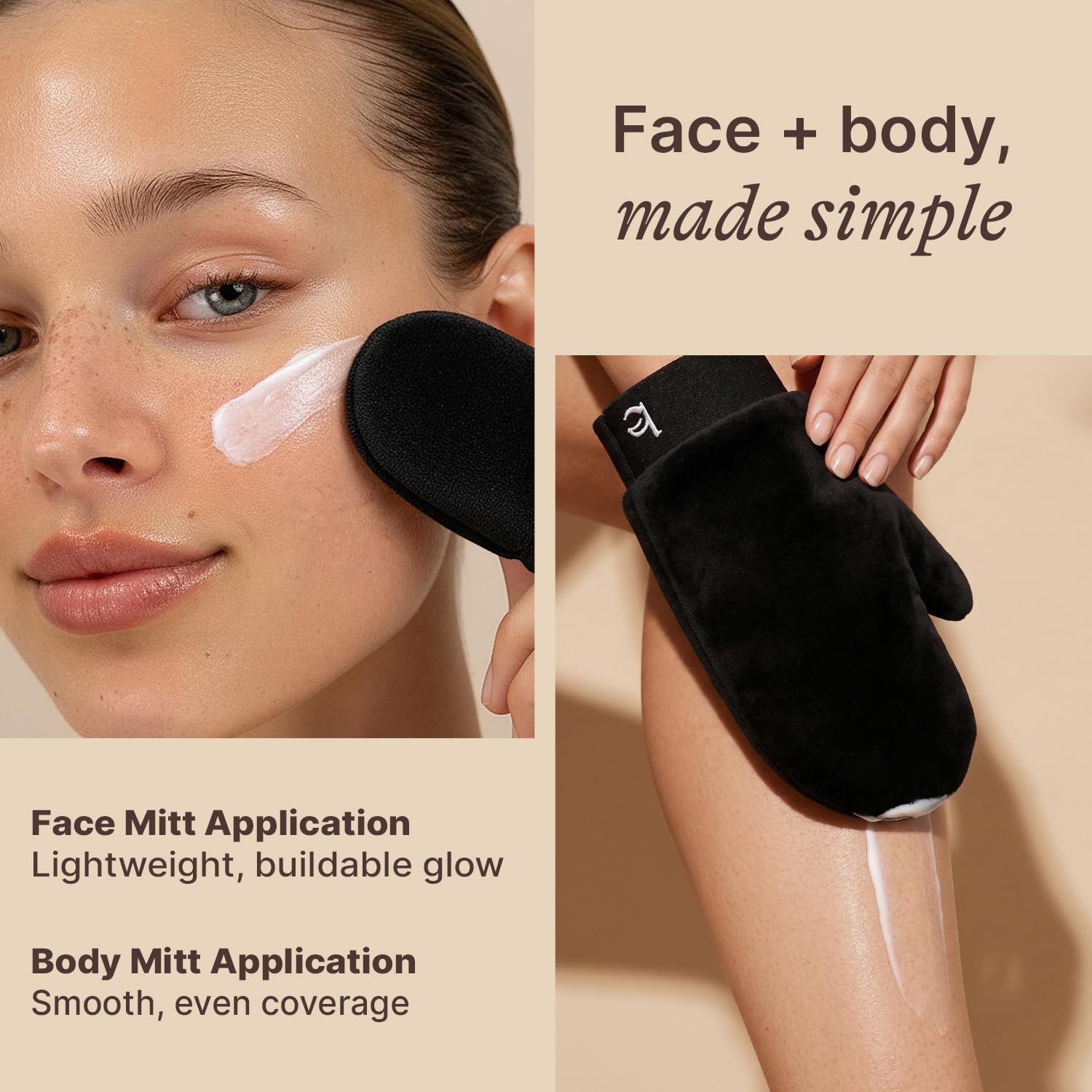 Beauty by Earth self tanner packaging details