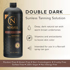 Norvell double dark 34 fluid ounce bottle back label ingredients view