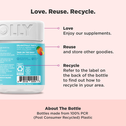 Olly prenatal gummy packaging showing ingredients list
