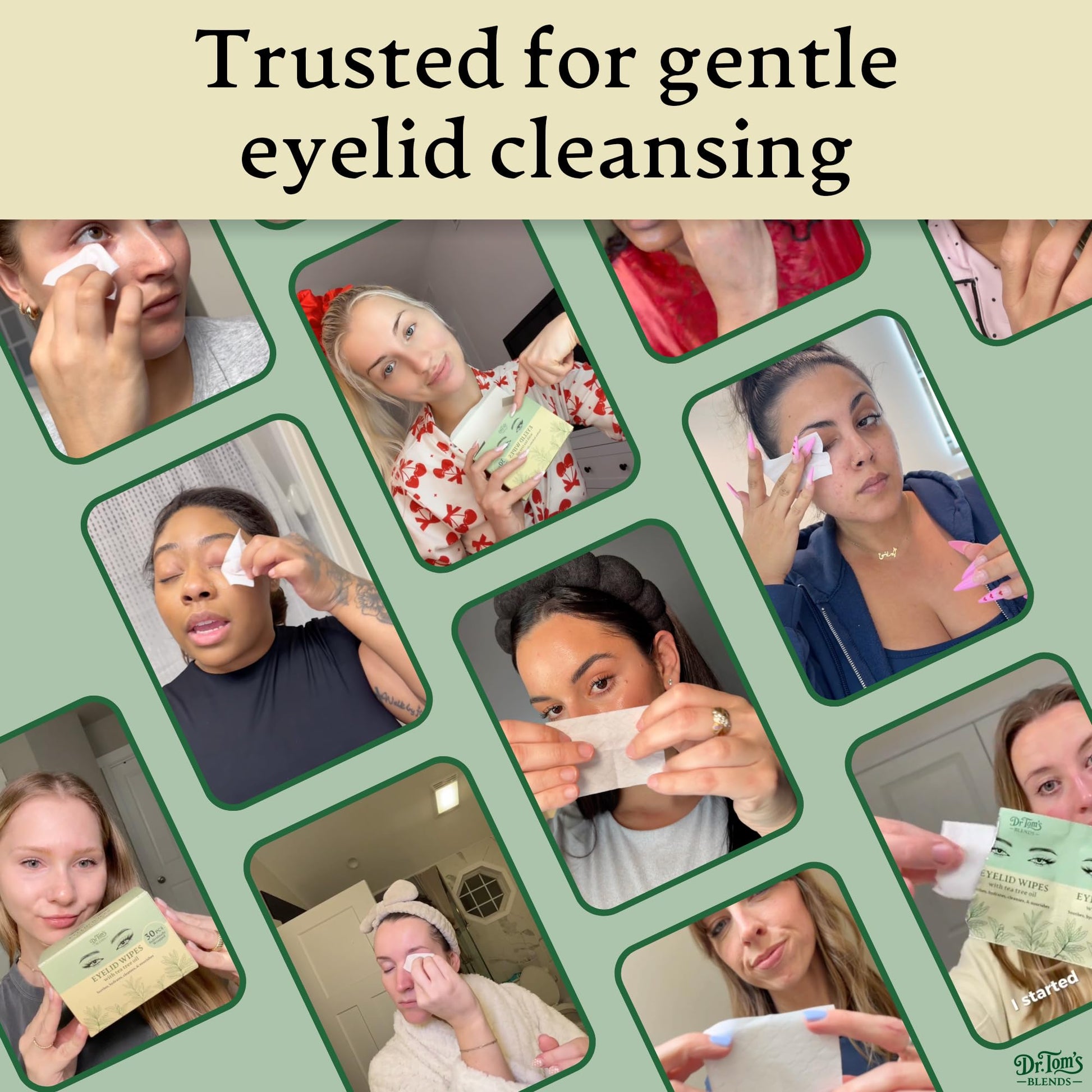 Doctor-developed tea tree oil eye wipes for dry eyes