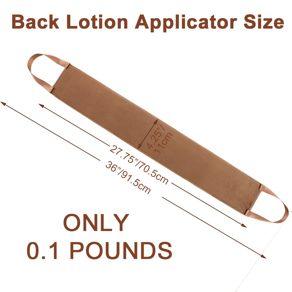 Steugo brown back applicator folded for travel storage