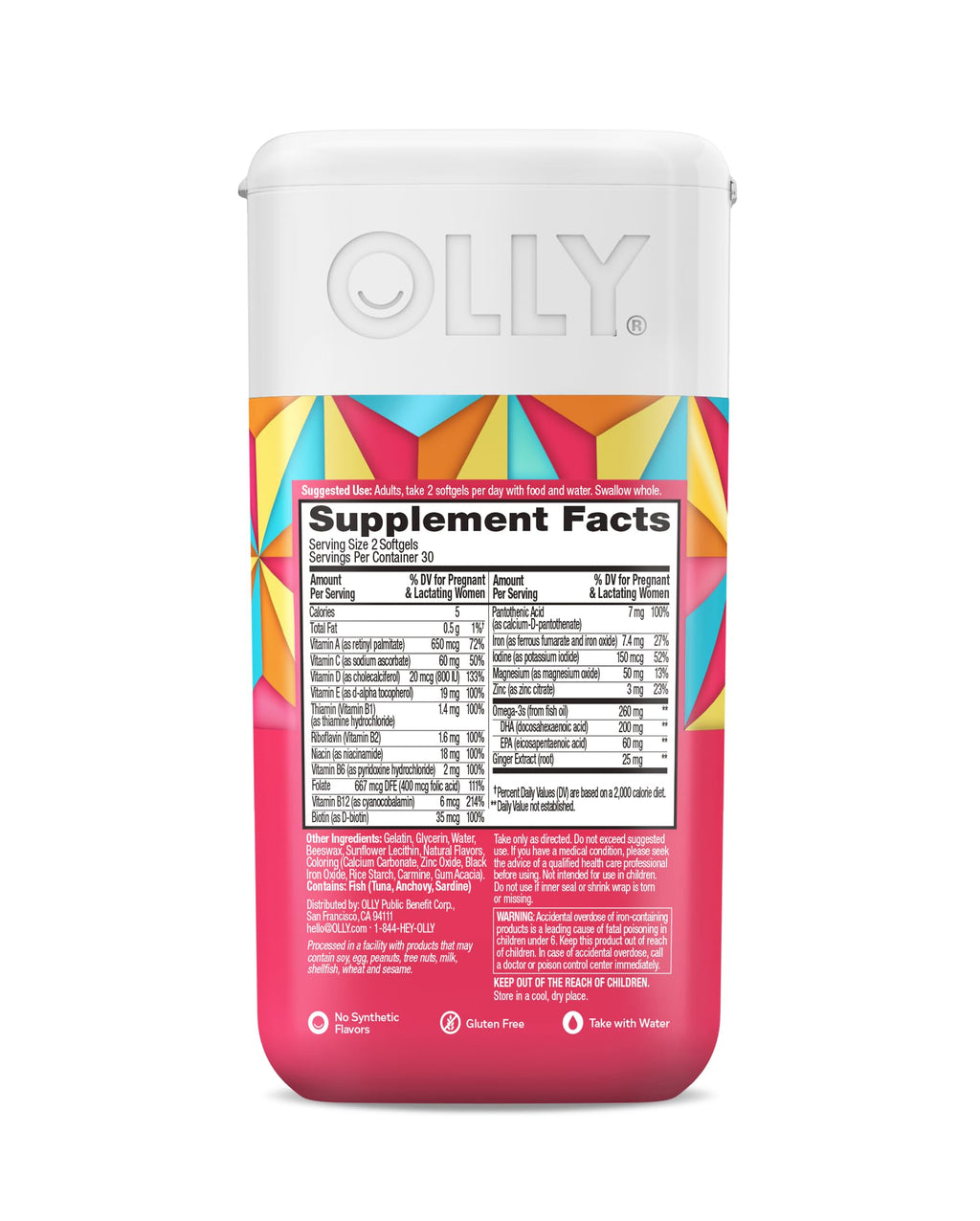 Premium imported Olly prenatal vitamins for pregnancy support