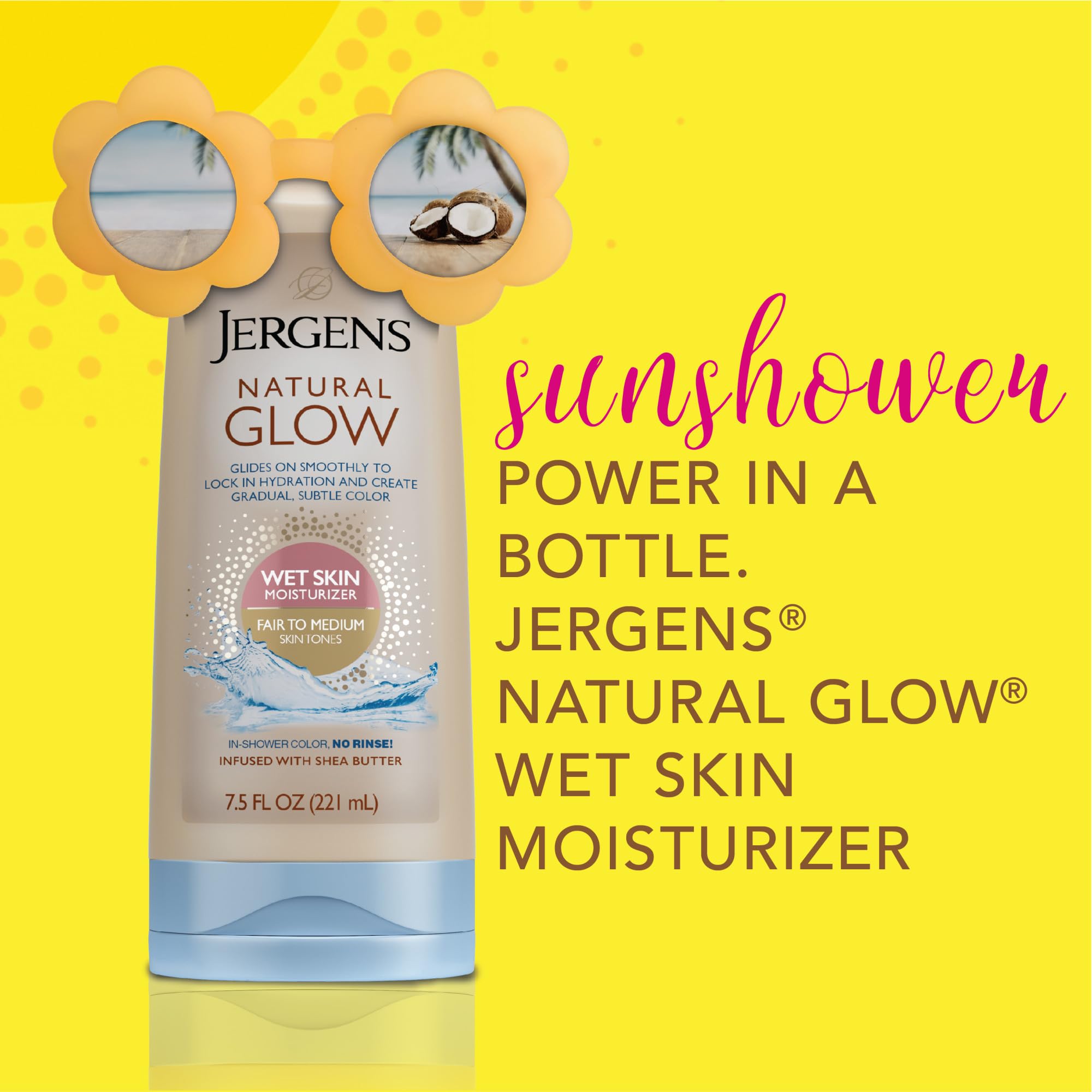 Jergens sunless tanning lotion for fair to medium skin