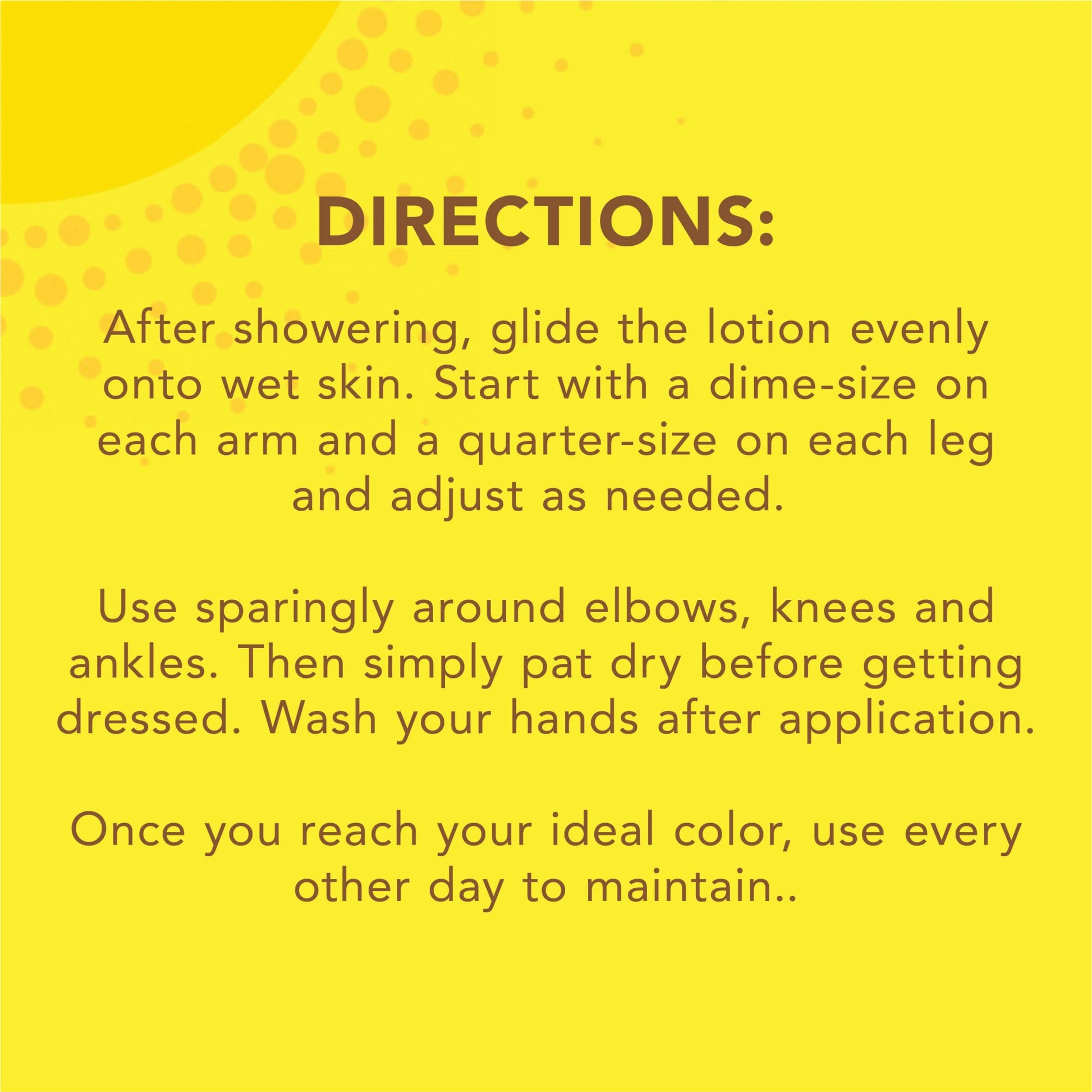 Back of Jergens Natural Glow bottle showing ingredients