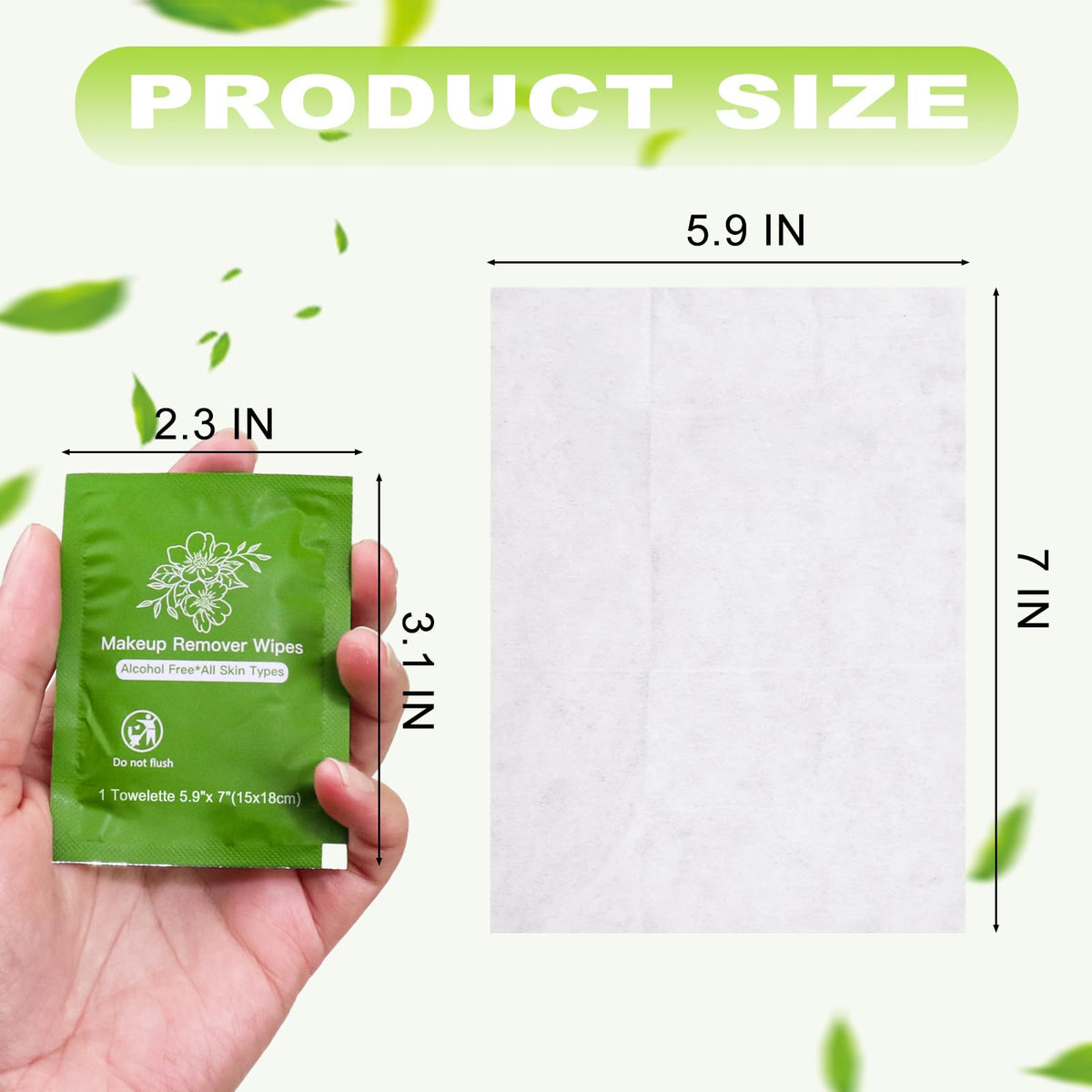 Twoworld travel makeup wipes individual single packets spread out