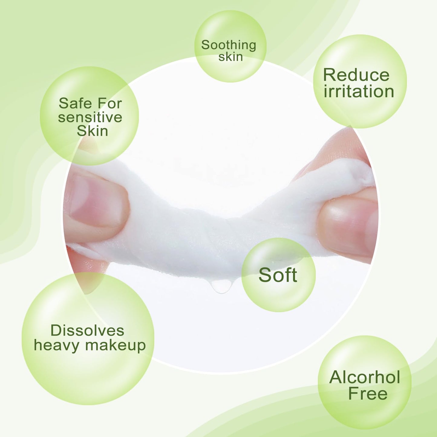 Twoworld bulk travel size makeup remover cloths showing individual packaging