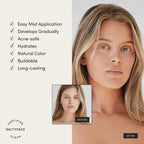 Saltyface Tanning Water label and fluid volume details