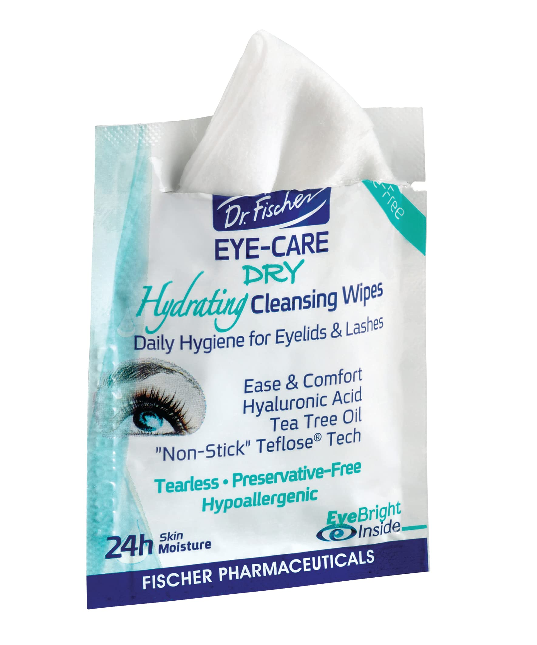 Dr. Fischer eyelid wipes lifestyle product photography