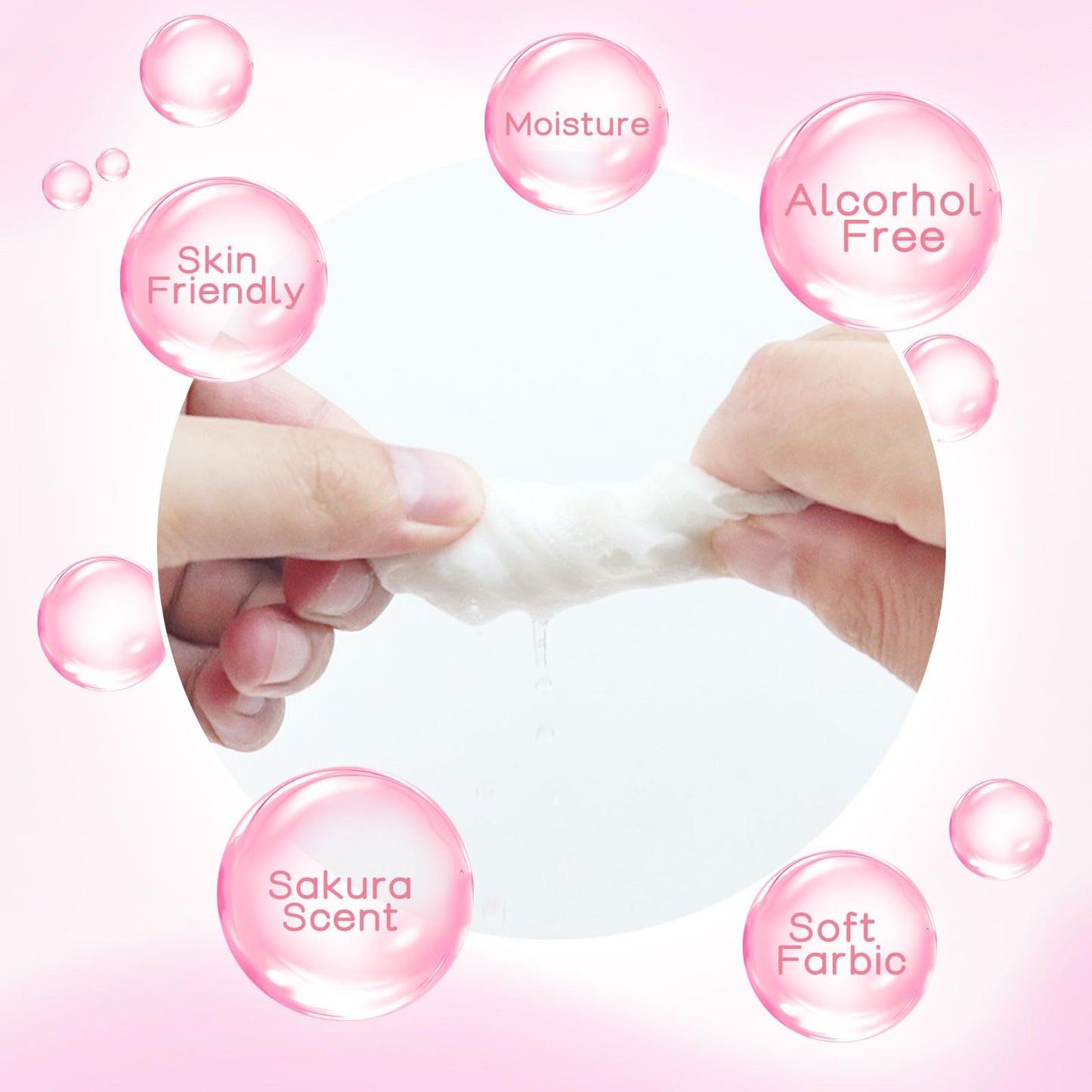 Close up of soft facial cleansing cloth texture