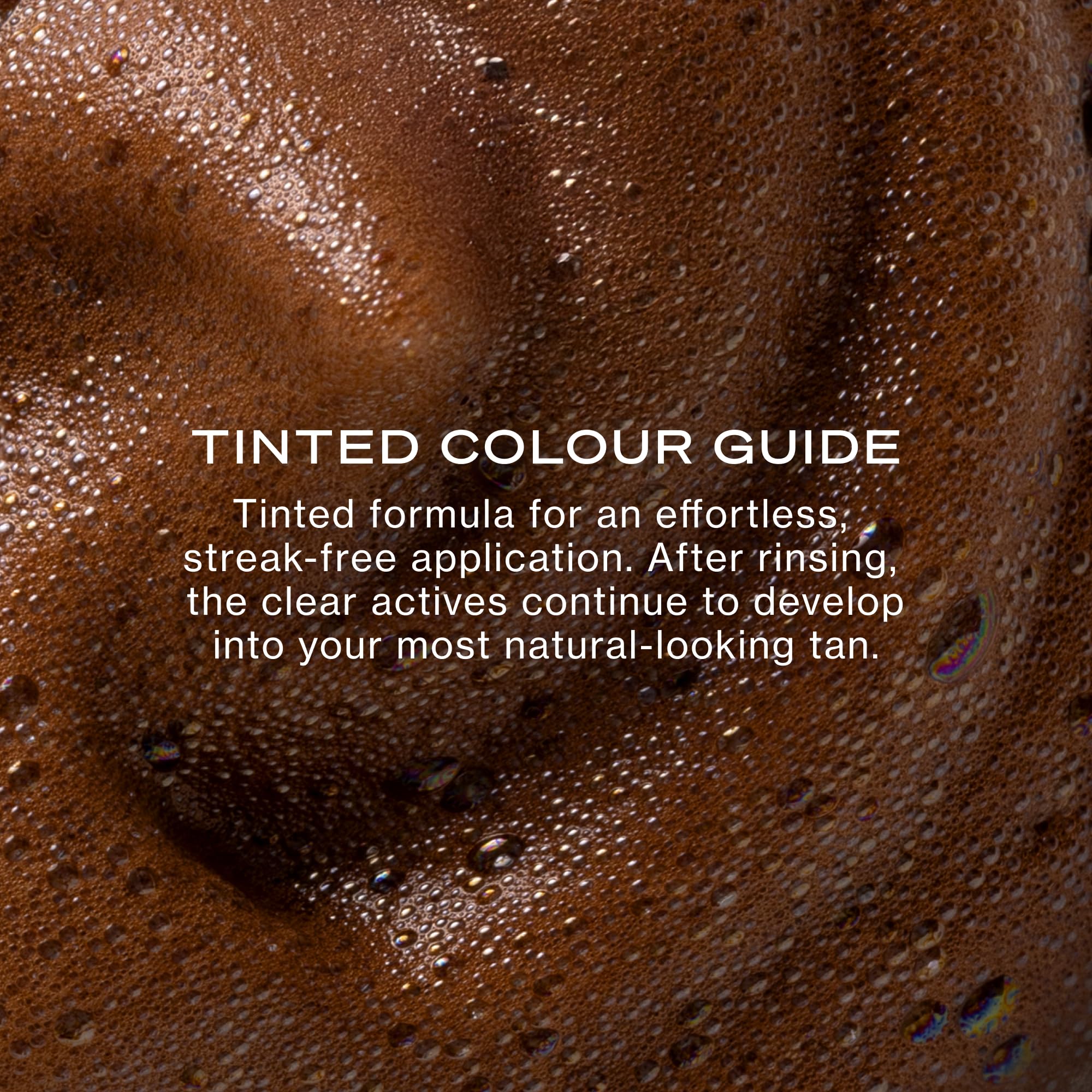 Loving Tan Express sunless tanner foam texture being applied with an applicator mitt
