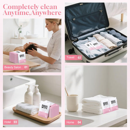 Travel essential makeup remover wipes in a handbag
