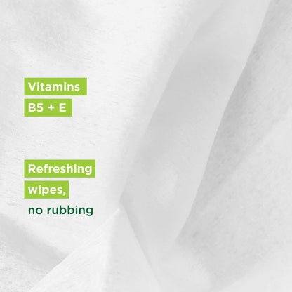 Simple cleansing wipes removing waterproof mascara demonstration