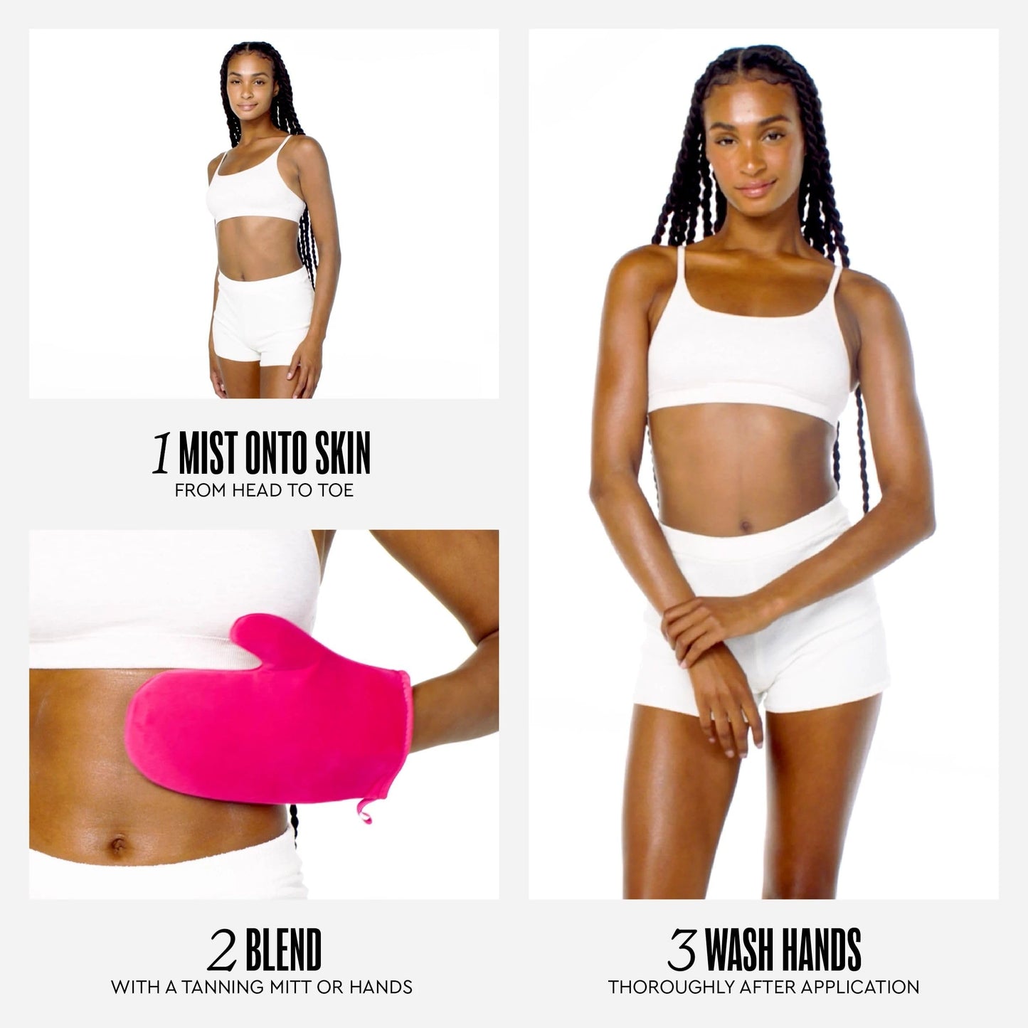 Tanologist hydrating express tan water packaging back view