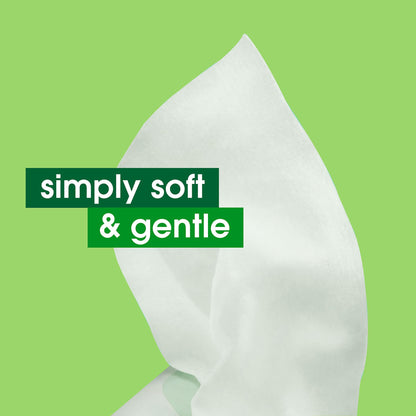 Close up of soft texture of Simple Kind To Skin facial wipes