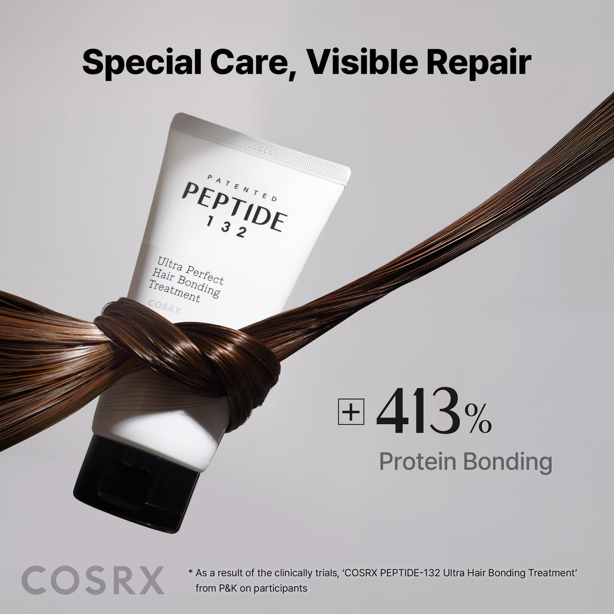 COSRX Peptide 132 Deep Conditioner Hair Mask formula application close up