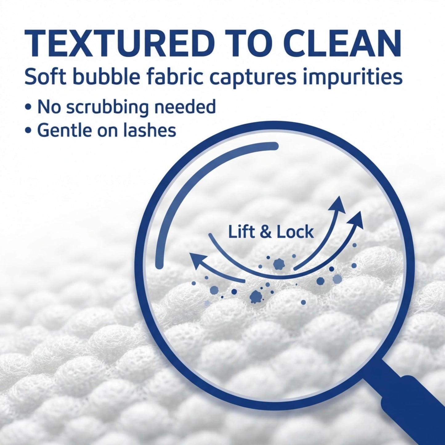 Close up of Dr. Fischer sensitive eye makeup cleansing wipe