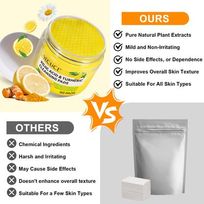 Authentic NIFEISHI turmeric skin oil balancing face pads setup