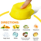Textured yellow cotton facial pads for hyperpigmentation and tan removal