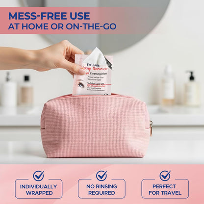 Sterile Dr. Fischer makeup remover wipes for daily use
