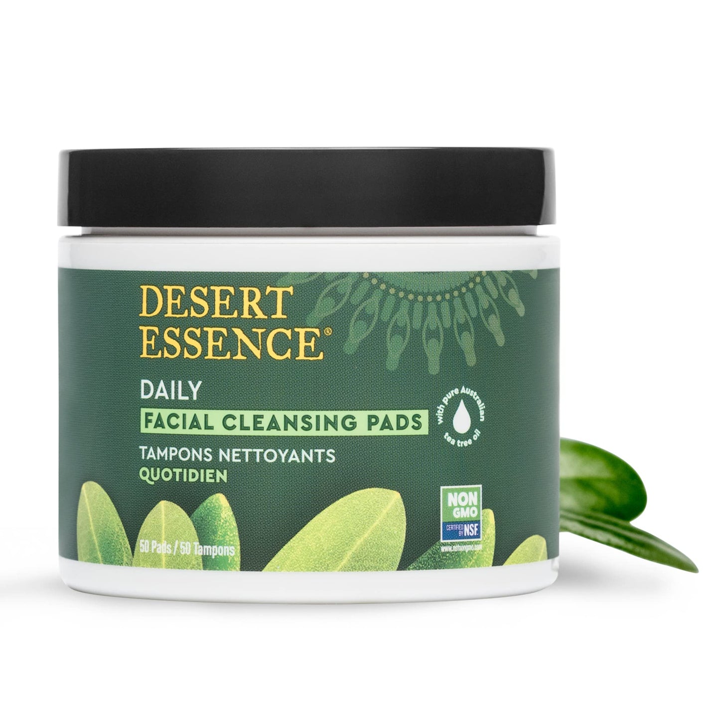 Desert Essence Tea Tree Oil Face Cleanser Pads 3 pack packaging