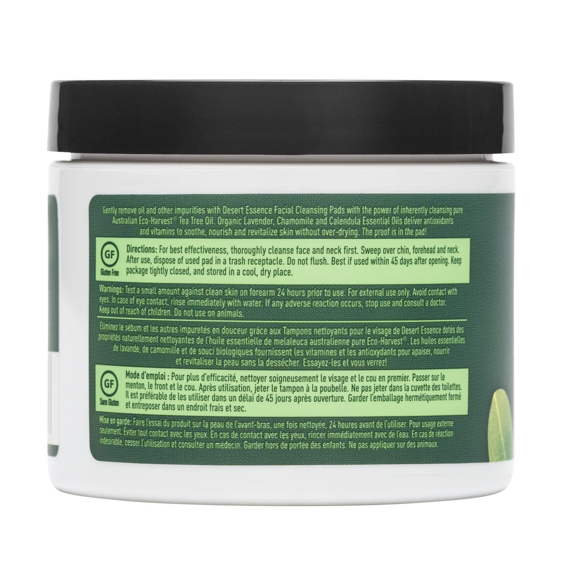 Textured face cleansing pad infused with Australian tea tree oil extract