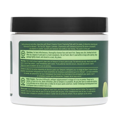 Textured face cleansing pad infused with Australian tea tree oil extract