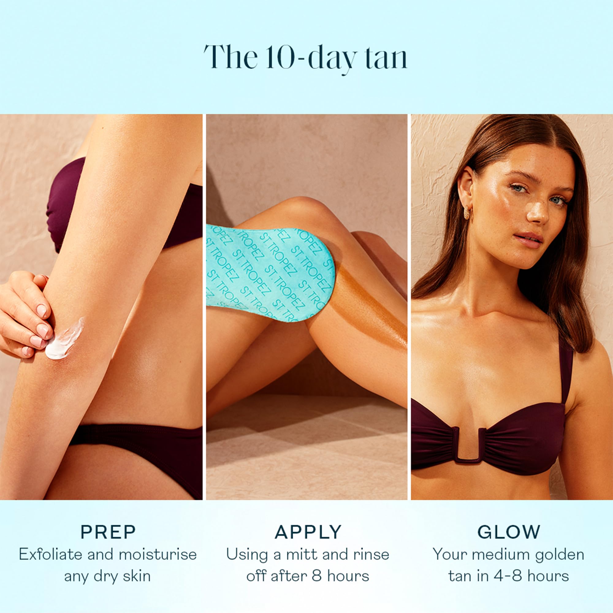 St. Tropez classic tan mousse texture application
