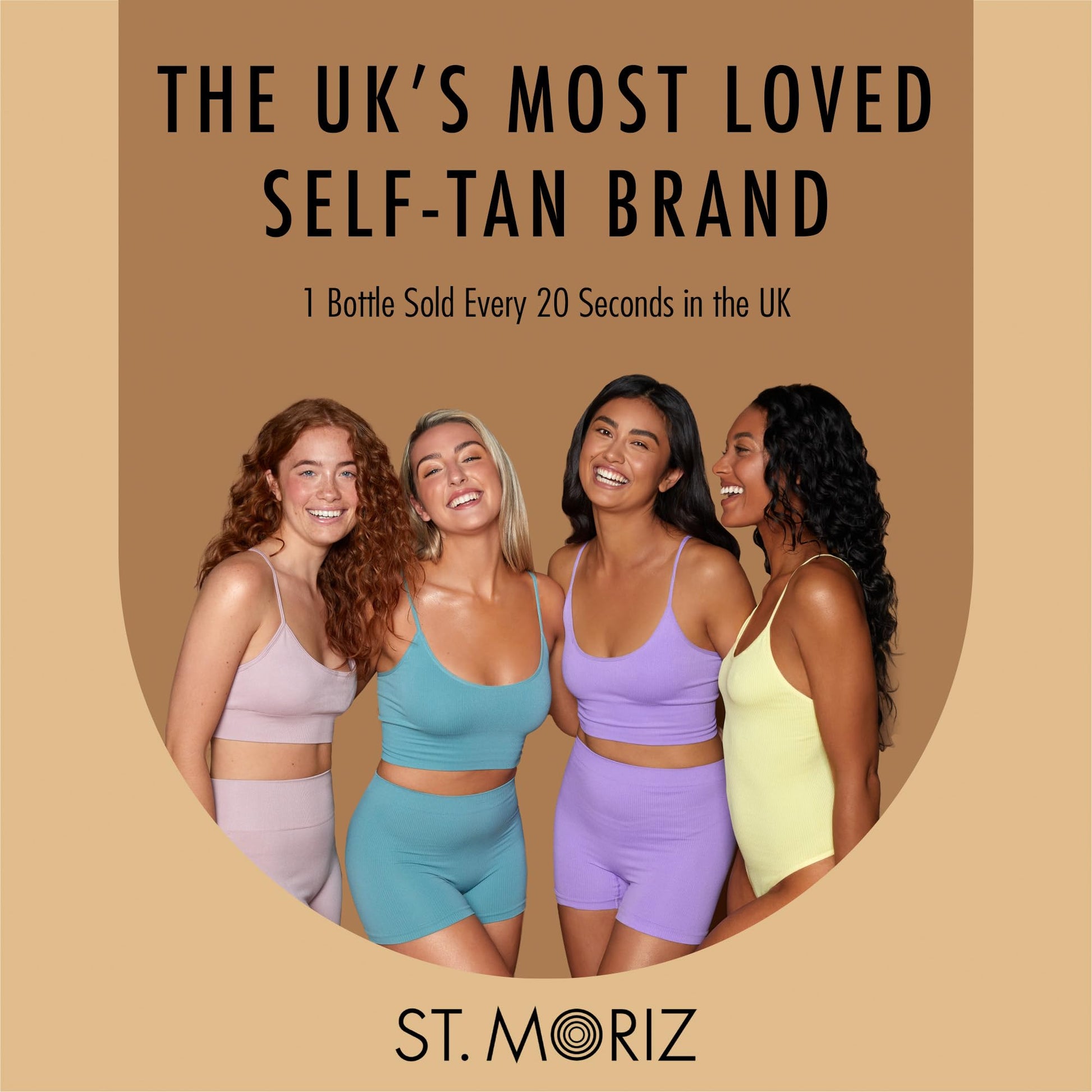 Back view of St. Moriz medium self tanning mousse with details