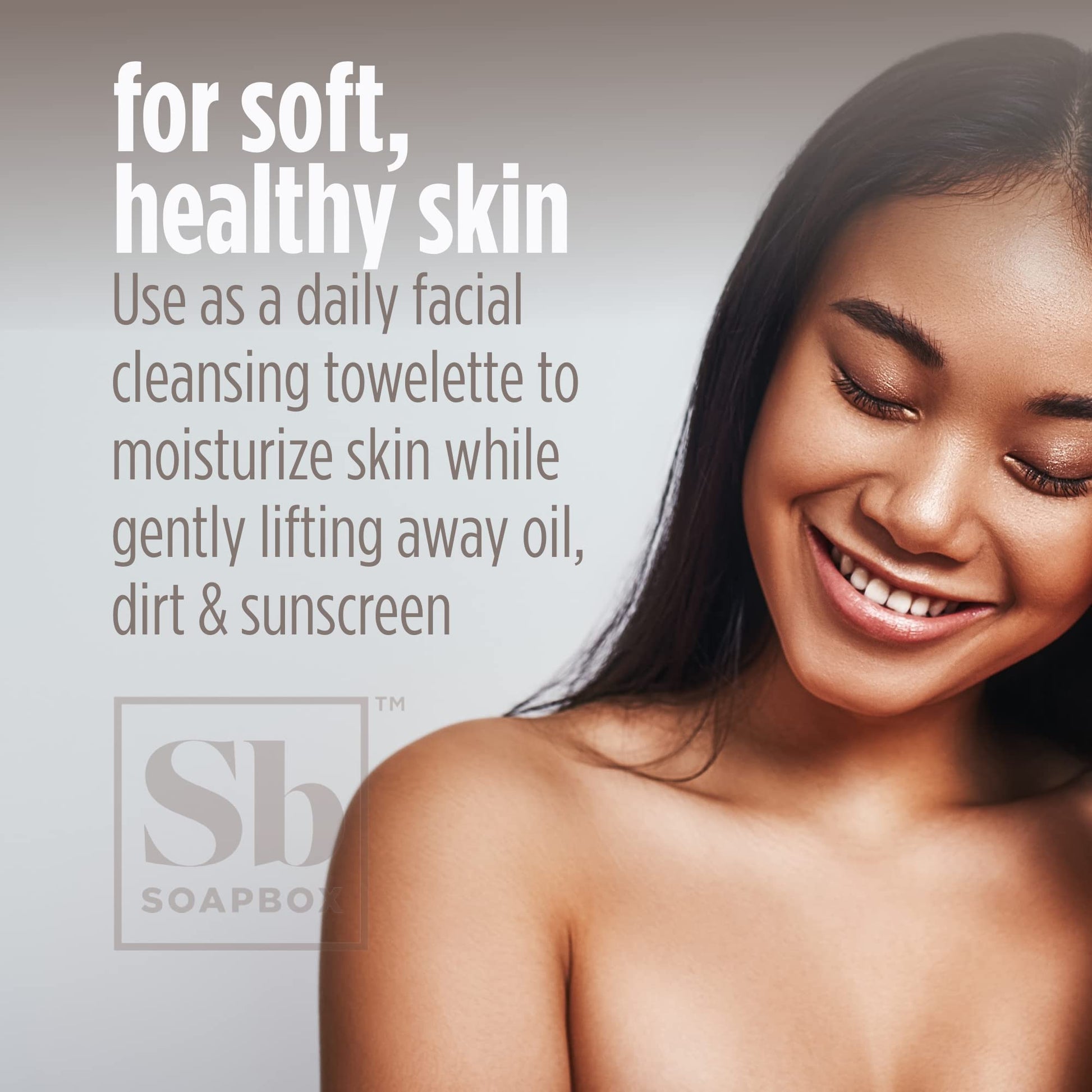Gentle eye makeup remover pads from Soapbox imported from USA