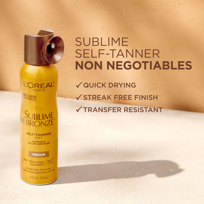 L'Oreal Paris salon perfect airbrush self tanner ingredients label