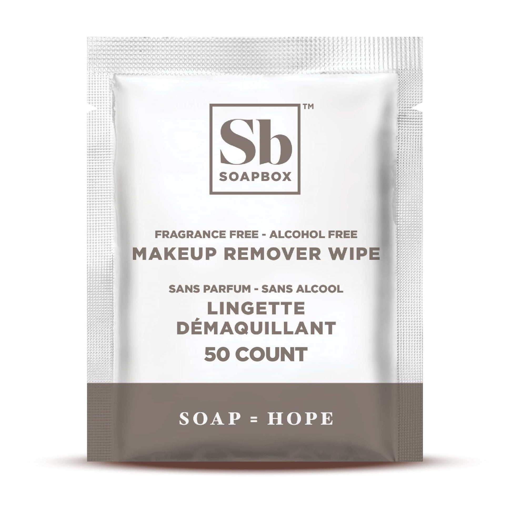 Premium imported Soapbox plant based makeup wipes open pack preview