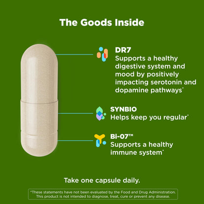 OLLY Big 10 Probiotic supplement facts and 10 billion CFU count label view